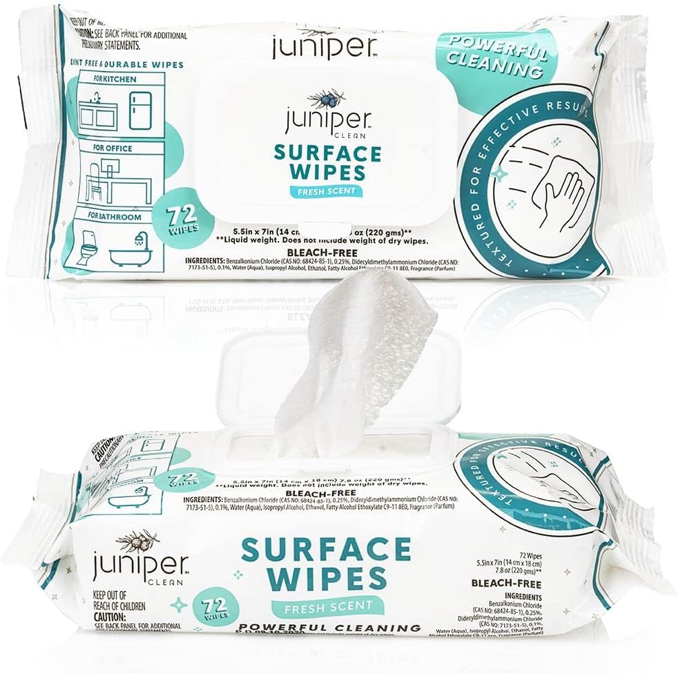 Juniper Clean™ Surface Wipes BleachFree • 72 Count
